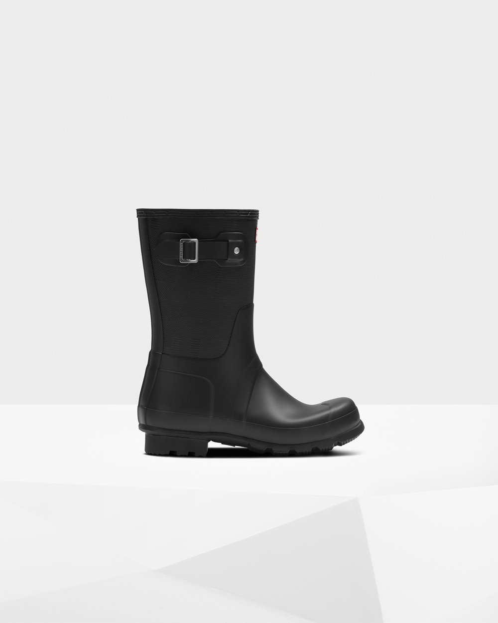 Botas de Lluvia Cortas Hunter Hombre - Original Exploded Logo Texture - Negros - WOQKZPC-90